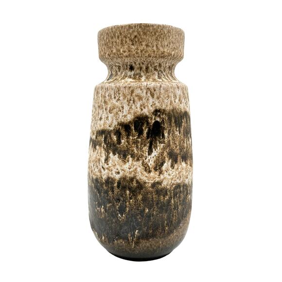 Scheurich Keramik MCM Vase 1960s West German Ceramic Fat Lava Glaze 242-22